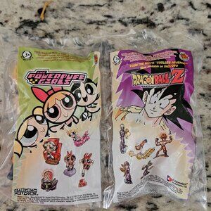 NEW UNOPENED 2000 boy/girl happy meal Burger King Dragon Ball Z & Power Puff Gir